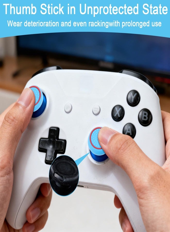 Nogeqi 8 Pairs Controller Thumb Grips Replacement for Ps4/Ps5, Anti-Slip Thumbstick Grip Caps, Silicone Joystick Caps, Analog Stick Covers - Image 2